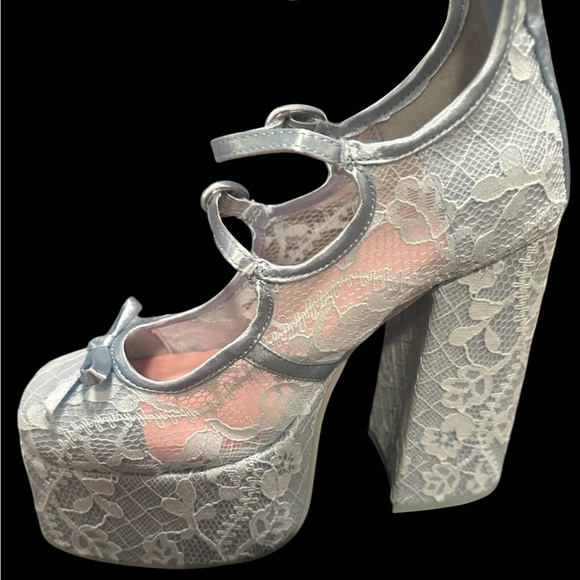 New wo box Dolls Kill Sugar Thrillz Smiling Melody Platform Heels Sz 7 - Picture 5 of 11